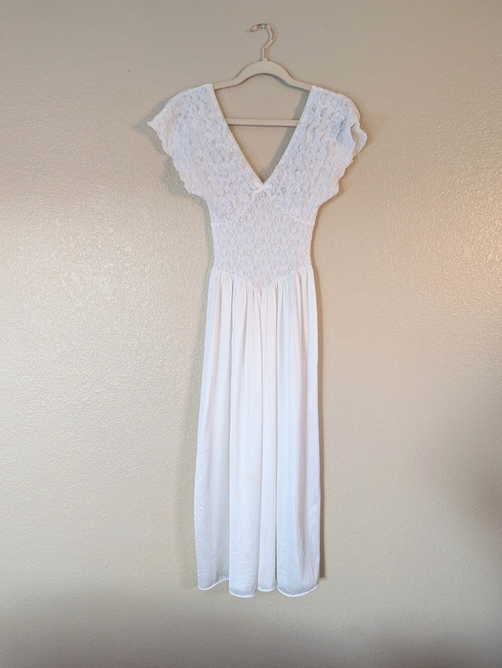 Vintage Lace And Ruffle Slip Dress